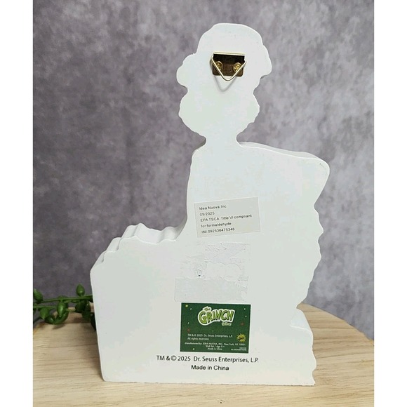 Grinch Wooden Block Table Decor Dr. Seuss The Grinch Santa Christmas 8" NEW - Picture 4 of 6